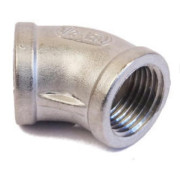 Paslanmaz 45° Dişli Dirsek AISI 304 / 316